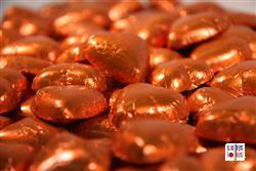 Bronze Foiled Hearts in 500g Bag