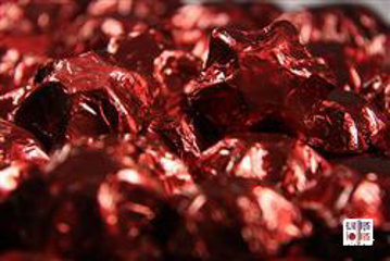 Burgundy Foiled Stars in 500g Bag