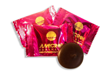 Coffee Flavoured Flow Wrapped Restaurant Chocolate with branding 28� Per chocolate