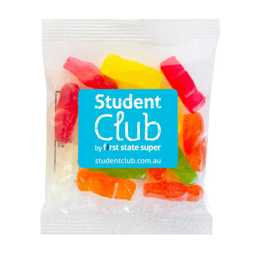 First State Super - Student Club - box of jelly Babies Blue Logo