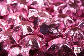 Ice Pink Foiled Stars in 500g Bag