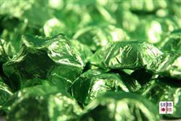 Lime Foiled Stars in 500g Bag