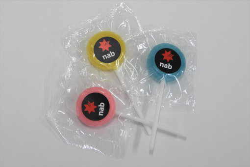 Lollipops 27mm........., 28c each, min order 1000