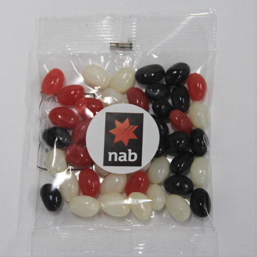 Mini jelly beans 50g     75c per bag 