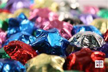 Mixed Colors Foiled Stars in 500g Bag