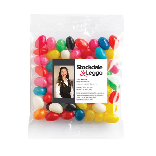 Personalised Stockdale & Leggo - 50g Mini Jellybeans $0.79 per bag 
