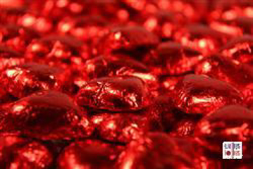 Red Foiled Hearts in 500g Bag
