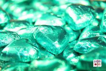 Teal Foiled Hearts in 500g Bag