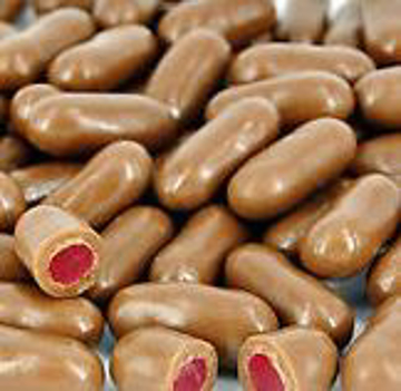 Picture of Milk Chocolate Raspberry Bullets in 200g bag