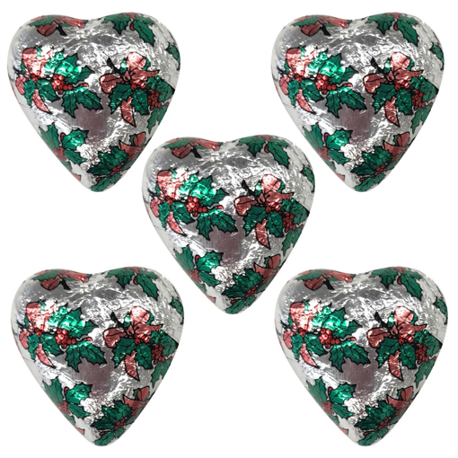 Picture of Silver Christmas Foiled Hearts in 500g Bag (PRE-ORDER)