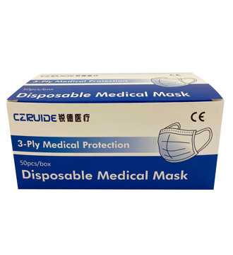 Picture of 3 Ply PROTECTIVE FACE MASKS 50 Pk