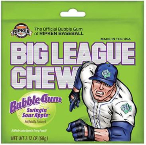 Picture of BIG LEAGUE CHEW - Sour Apple Bubble Gum