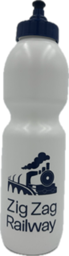 Picture of Zig Zag Railway Plastic Drink Bottle - White