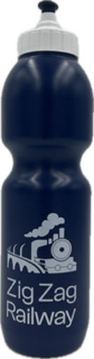 Picture of Zig Zag Railway Plastic Drink Bottle - Navy
